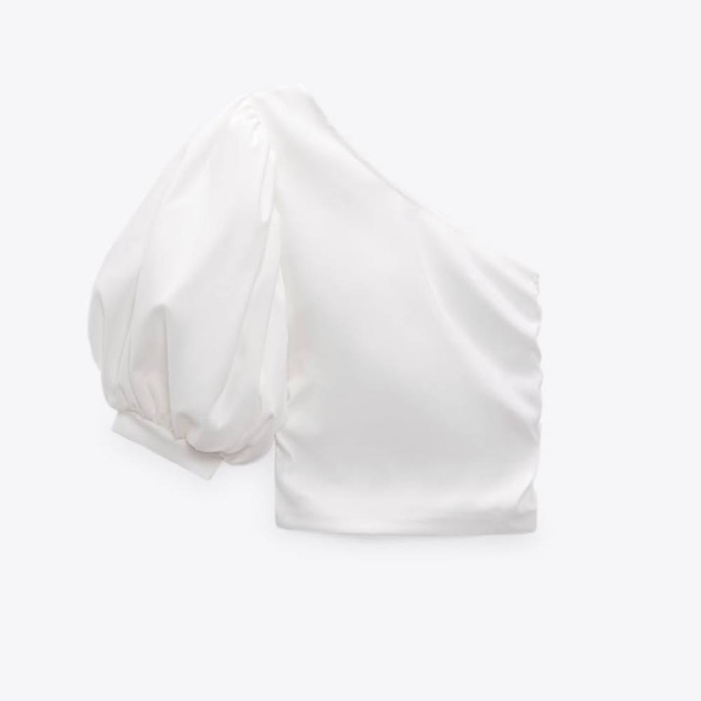 Zara asymmetrical ruched top